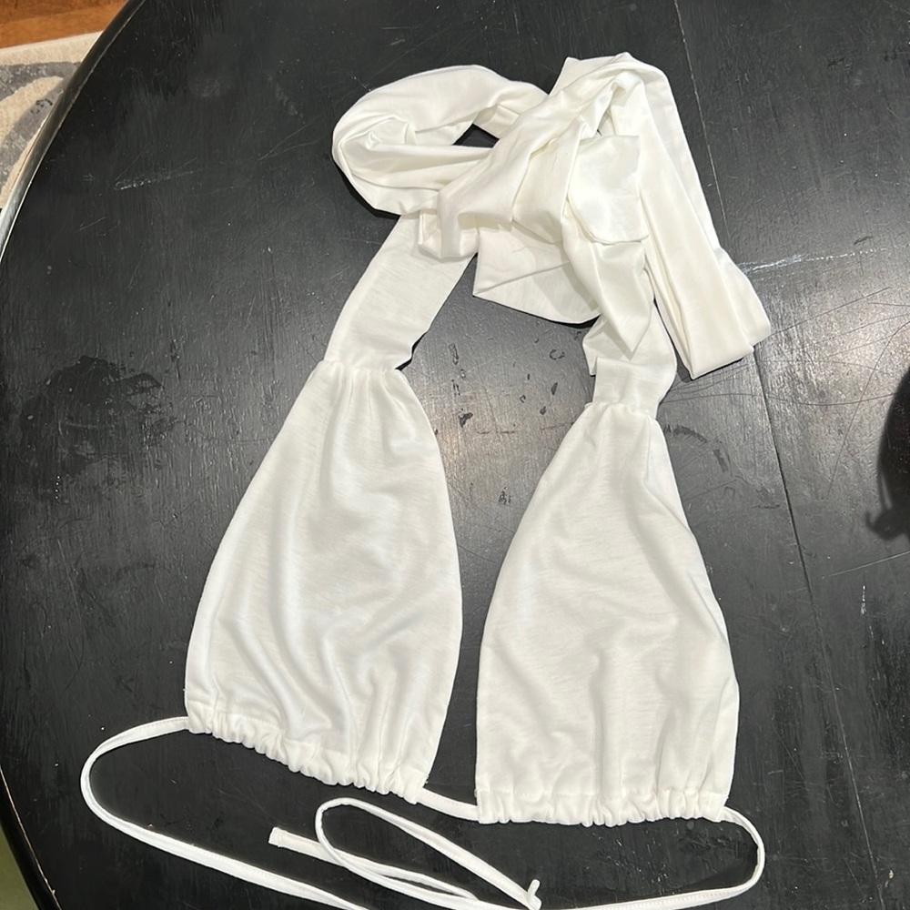 White wrap top